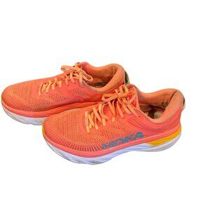 HOKA ONE ONE Bondi 7 Running Shoes – Coral/Orange – Women’s 10
